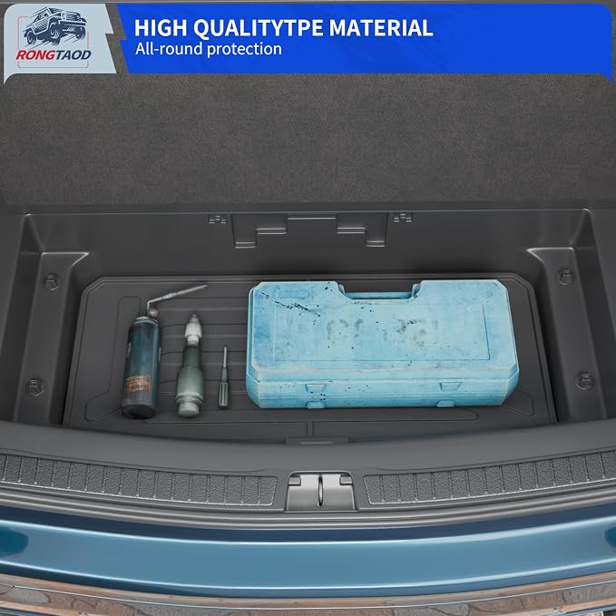Rongtaod Floor Mats Compatible with 2024 2025 2026 Chevrolet Traverse 7 Seater Captain Chairs (NO Limited) Sub Trunk Mat Trunk Liner Cargo Liner Cargo Mat Chevy Traverse Accessories (Set of 10)
