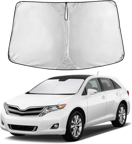 EcoNour Windshield Sunshade Compatible for Toyota Venza 2009-2013 2014 2015, Sun Visor for Front Windshield & Window Sun Shade Cover, UV Heat Blocker & Protector, Car Accessories