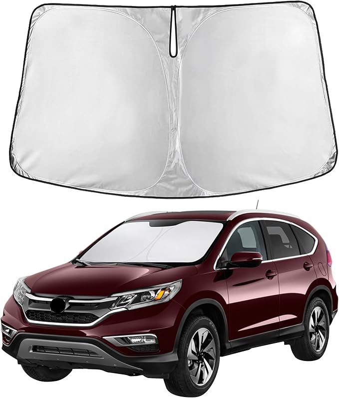 Autovir Windshield Sun Shade Fit for 2012-2014 2015 2016 Honda CRV Sun Shade, Front Window Sun Visor, UV Protection, Heat Blocker, Foldable Car Accessories