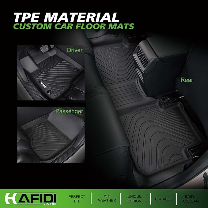 HAFIDI® Floor Mats & Cargo Liner Set Fit for Chevy Trax & Buick Envista 2024 2025 2026 All Weather Protection TPE Anti-Slip Automotive Full Set Floor Liners Custom Trax Accessories - Black