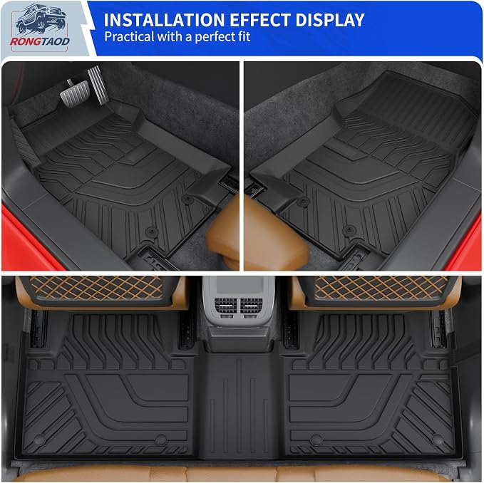 Rongtaod Floor Mats Compatible with 2014-2020 Nissan Rogue Trunk Mat Cargo Mat Cargo Liner All Weather Trunk Liner 2019 Nissan Rogue Accessories (Trunk Mat+Floor Mats)