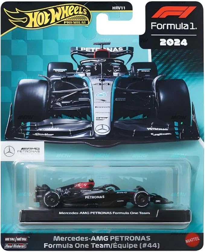Hot Wheels Formula 1 2024 Die-Cast Racing Cars Set of 6, McLaren, Mercedes-AMG Petronas, Red Bull Racing, Visa Cash App RB Teams HRV11-956H