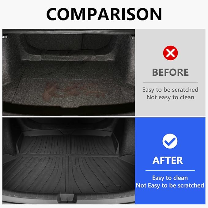 powoq TPE Trunk Mat Compatible with 2022-2026 Honda Civic Sedan Cargo Liners All Weather Cargo Mat Trunk Liner Replacement for 2022 2023 2024 2025 2026 Honda Civic Accessories