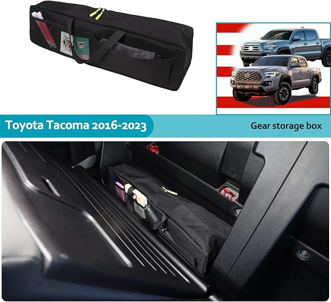 CHEAYAR Rear Seat Organizer Compatible with Toyota Tacoma 2016-2023, Storage Bag Behind Seat Back Accessories