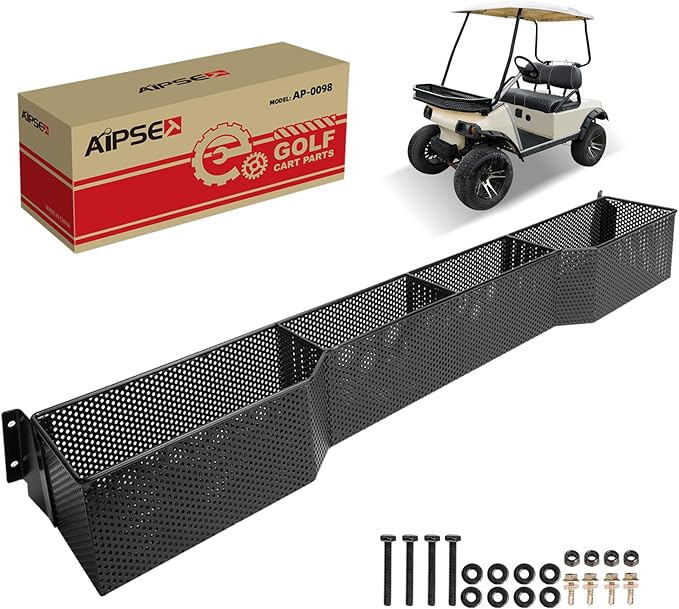 Golf Cart DS Front Inner Basket, Golf Cart Dash Tray Storage Organizer Compatible with Club Car DS 2000.5-up, One Piece Solid Design, Waterproof/Sturdy/Large Capacity