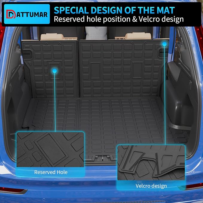 Cargo Liner Compatible with 2024 2025 2026 Chevrolet Trax Buick Envista Trunk Liner Cargo Mat TPE Back Seat Cover Protector 2024 Chevy Trax Accessories (Trunk Mat with Backrest Mat)