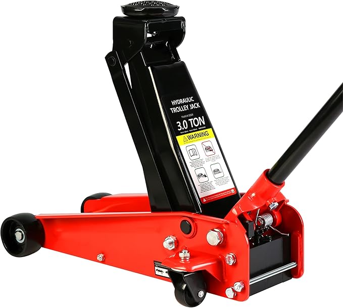 Floor Jack 3 Ton(6,000 lbs) Low Profile Capacity Fast Lift Service Jack Steel Heavy Duty Hydraulic Car Jack with Quick Lift Pump for Sport Utility Vehicle, Lifting Range 5.1"-20",Blue