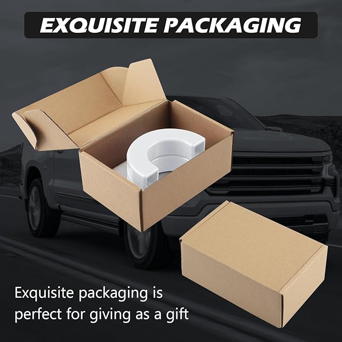 Tow Hook Covers Fit for Chevy Silverado 1500 2007-2026/GMC Sierra 1500 2007-2018, Customized Car Tow Hooks Compatible with Chevrolet Silverado 1500 Accessories 2007-2026 (White)