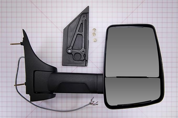Velvac 718470 2020XG Mirror Assembly – Right Hand, Heated/Remote, 96" Black Arm – Fits GM/Chevy Cutaway Vans – OEM-Grade Side Mirror for Commercial Vehicles