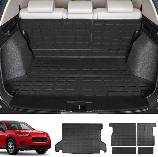 xipoqix Cargo Mat Backrest Mat Compatible with 2016-2022 Honda HRV TPE Cargo Liner Back Seat Protector Replacement for 2016-2022 Honda HR-V Accessories (Trunk Mat+Backrest Mats)