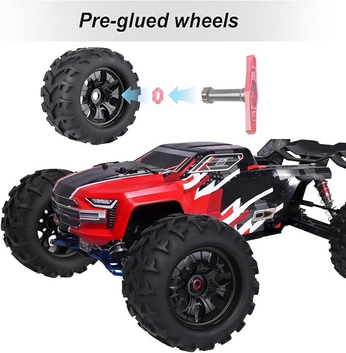 HobbyPark 3.2 17mm Hex RC Monster Truck Wheels and Tires Set for 1/8 Scale Arrma Kraton 6s Notorious Traxxas Maxx Tmaxx E-Revo 2.0 3.3 HPI Savage