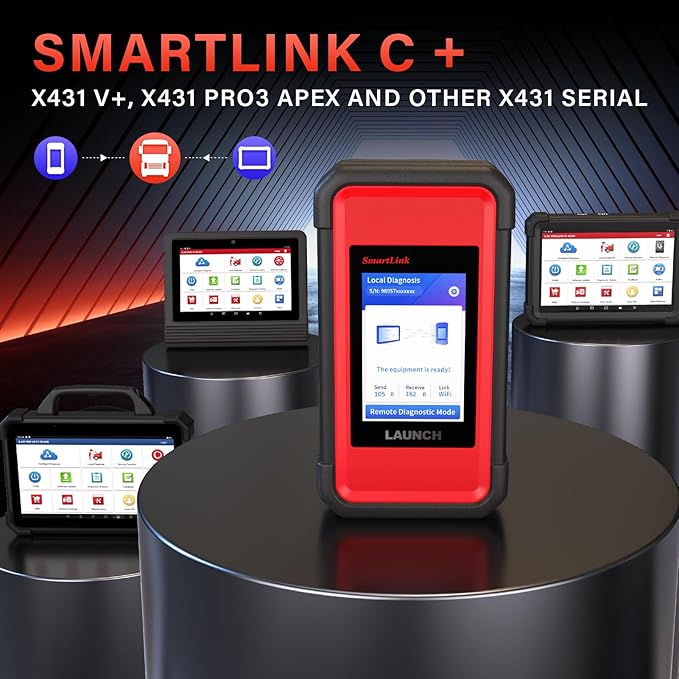 LAUNCH X431 Remote Assisted Diagnostic Tool, Heavy Duty Truck Scanner, Bidirectional Diesel Scan Tool for 24V HD Trucks & Commercial Vehicle, Support CANFD&DOIP, Semi Trucks All System Diagnostic Tool
