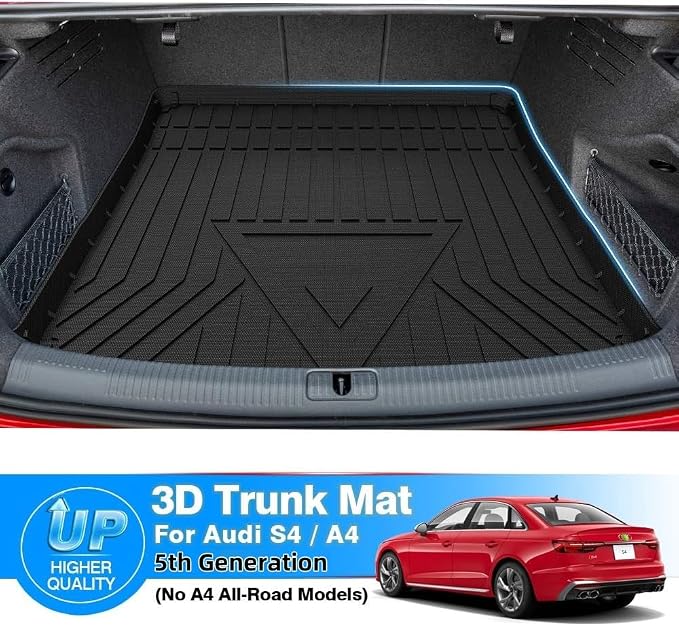 Cargo Liner Fits for Audi A4 / S4 2017 2018 2019 2020 2021 2022 2023 2024 Cargo Mat Trunk Liner Heavy Duty(Not for A4 All-Road Models)