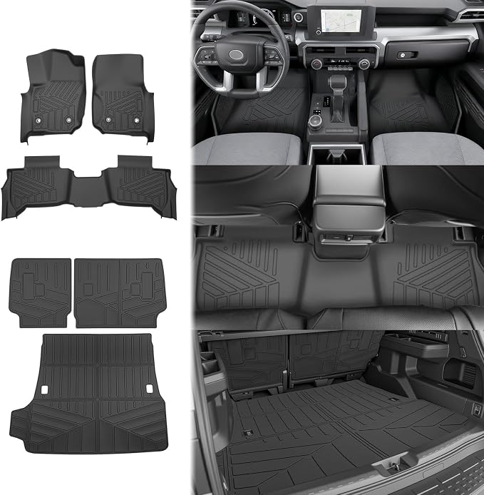 Cargo Liners for 2025 2026 Toyota 4Runner 5 Seats Gas, Rear Trunk Mat Seat Back Cover with Floor Liners All Weather Cargo Mats Protector Accessories(Not for Hybrid EV&i-Force MAX)
