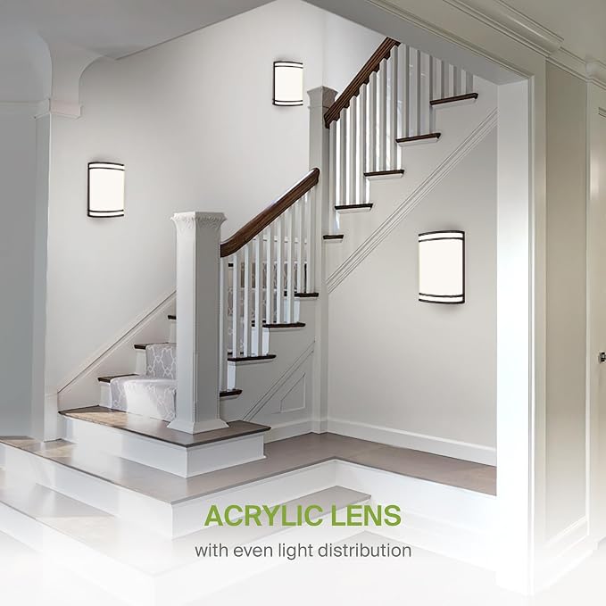ASD Indoor LED Wall Sconce Lights - 10 Inch 15W Bronze Modern LED Wall Sconces Hardwired - ETL Dimmable 3000K 4000K 5000K Adjustable Sconce Light Fixture for Bedroom, Hallway