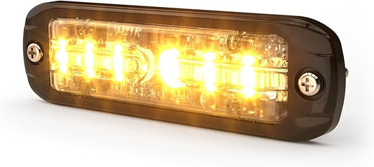 ECCO LED High-Intensity Directional Amber 0.76 amps 12V 24V Surface Mount Warning Light Waterproof Construction Caution Lights for Truck off Road car Commercial Vehicles, 5 Year Warranty