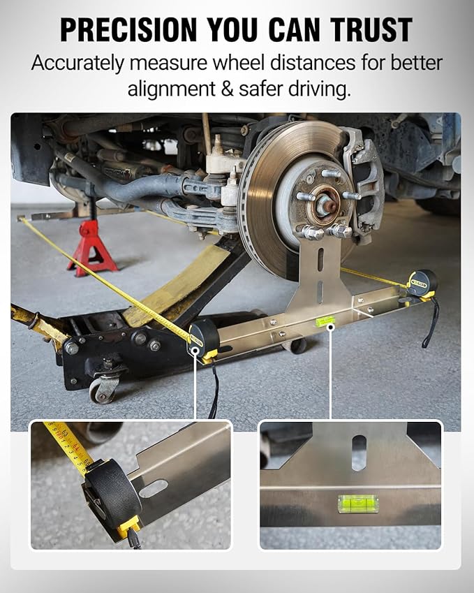 Wheel Alignment Tool for DIY Toe Adjustment, Stainless Steel Toe Alignment Plates Allow Quickly Operation, Easy Way to Check Toe in/Out, Fits Most Cars & Trucks(Patent Design)