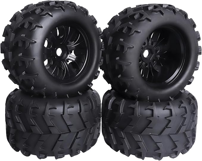 HobbyPark 3.2 17mm Hex RC Monster Truck Wheels and Tires Set for 1/8 Scale Arrma Kraton 6s Notorious Traxxas Maxx Tmaxx E-Revo 2.0 3.3 HPI Savage