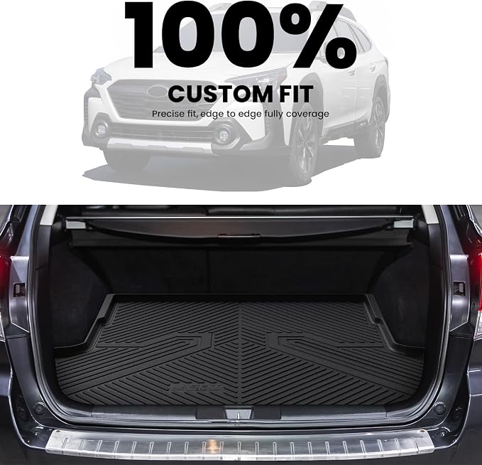 LASFIT Cargo Tray Liner for Subaru Outback 2020-2025 Trunk Mat, All Weather TPE Custom Fit Easy Clean Durable No-Curling Cargo Mat for Outback 2025 2024 2023 2022 2021 2020 Trunk Tray Liner, Black