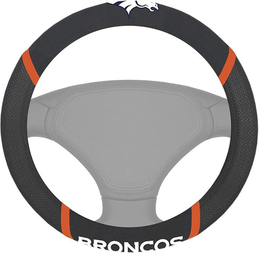 FANMATS NFL Unisex-Adult Embroidered Steering Wheel Cover