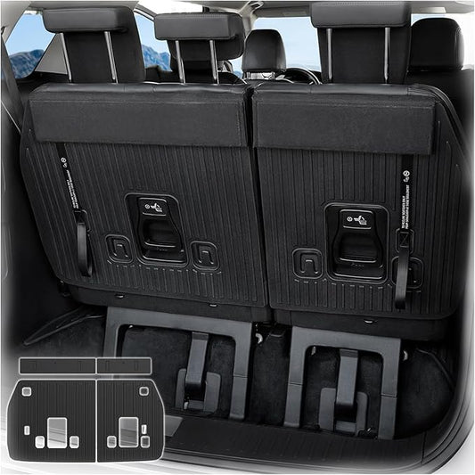 Backrest Mats for 2022-2025 2026 Kia Carnival Fold-in-Floor Use, All Weather TPE 3rd Row Seat Back Covers Trunk Area Accessories (Backrest Mat for 3rd-Row)