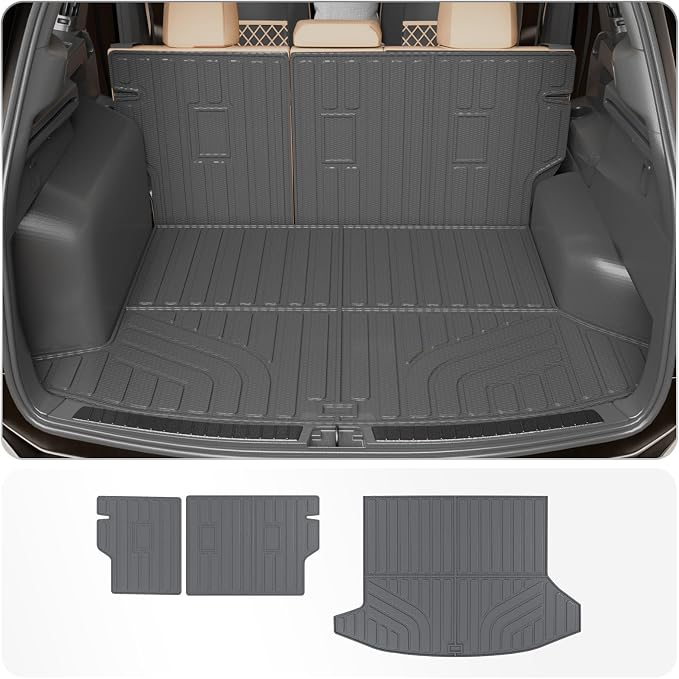 Cargo Mat Compatible with 2025 2026 Chevrolet Equinox NO EV GMC Terrain Trunk Mat Trunk Liner Cargo Liner Back Seat Cover Protector Chevy Equinox Accessories (Backrest Mats+Trunk Mat)