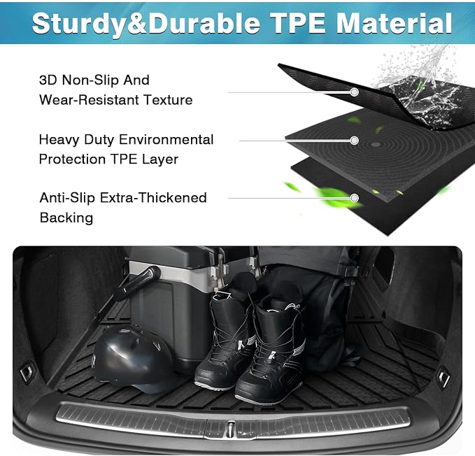 Mixsuper Custom Fit Cargo Liner for New Jeep Grand Cherokee 2026 2025-2022, Only for 5 Seats, All Weather Cargo Mat Rear Trunk Liner Black