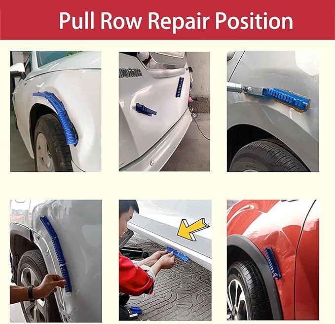 6PCS Glue Tabs Tooth Repair Kit, Dent Remover Tool for Car Paintless Dent Repair Tool Auto Dent Repair Tools Long Dent Repair Tools