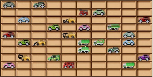 Menkxi 2 Pcs 110 Space Toy Car Display Case Wooden Wheels Shelf Wall Mounted Toy Car Storage Display Birthday Gift for Collectibles, Figurines, Shot Glasses