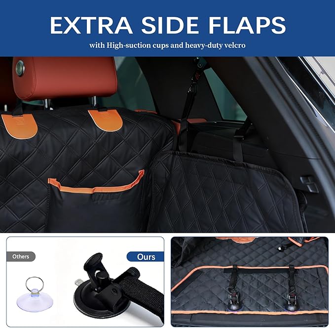 SUV Cargo Liner for Dogs, PU Leather, Dog Paw, XL | 100% Waterproof, Pet Trunk Cargo Cover, Bumper Flap Protector & Side Walls, Fit Most Large or Full-Size SUV