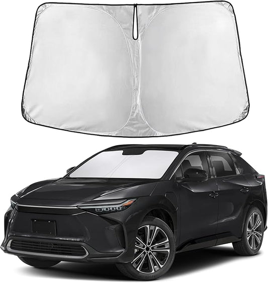 EcoNour Windshield Sunshade Compatible for Toyota bZ4X 2023 2024 2025, Sun Visor for Front Windshield & Window Sun Shade Cover, UV Heat Blocker & Protector, Car Accessories