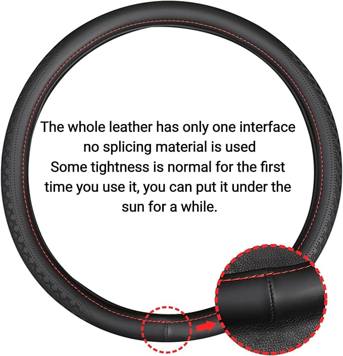 18 Inch Steering Wheel Cover for Semi Trucks - Premium Soft-Touch Faux Leather with No-Slip Grip, Fits Big Rig, RV & 18 Wheeler (Black, 18 inch)