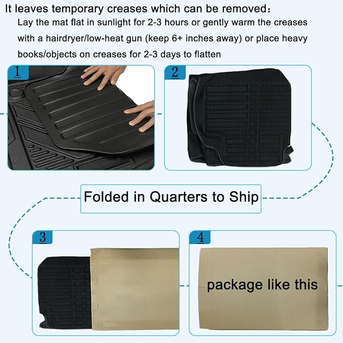 RAV4 Floor Mats Compatible with Toyota RAV-4 2013-2018，All Weather Protection Waterproof Durable Anti-Slip Odorless Custom-fit TPE Floor Liner 1st and 2ed Row Set