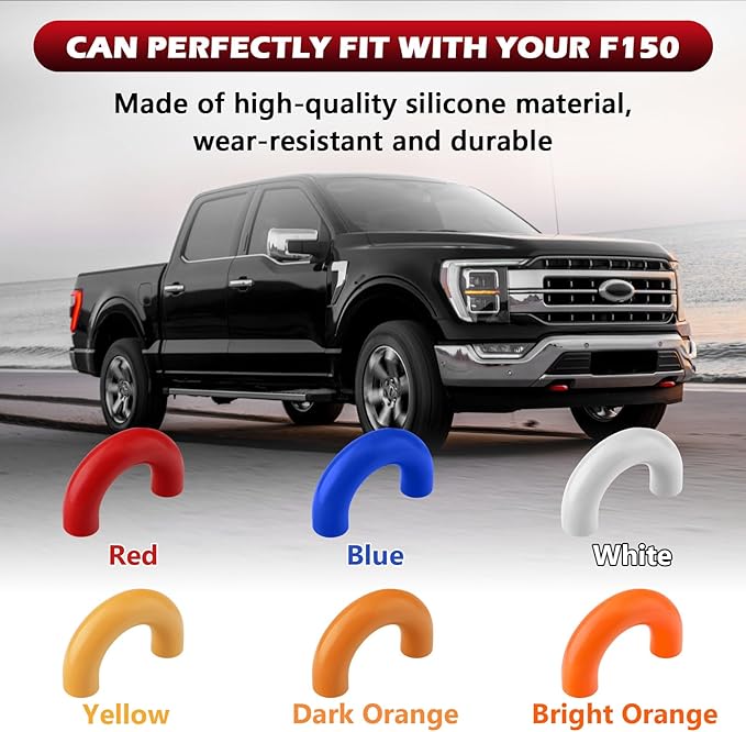 Tow Hooks Covers for Ford F150 2004-2026 Bronco Base/Big Bend/Outer Banks 2021-2026 Compatible with Toyota Tundra Accessories 2017-2021 (Red)