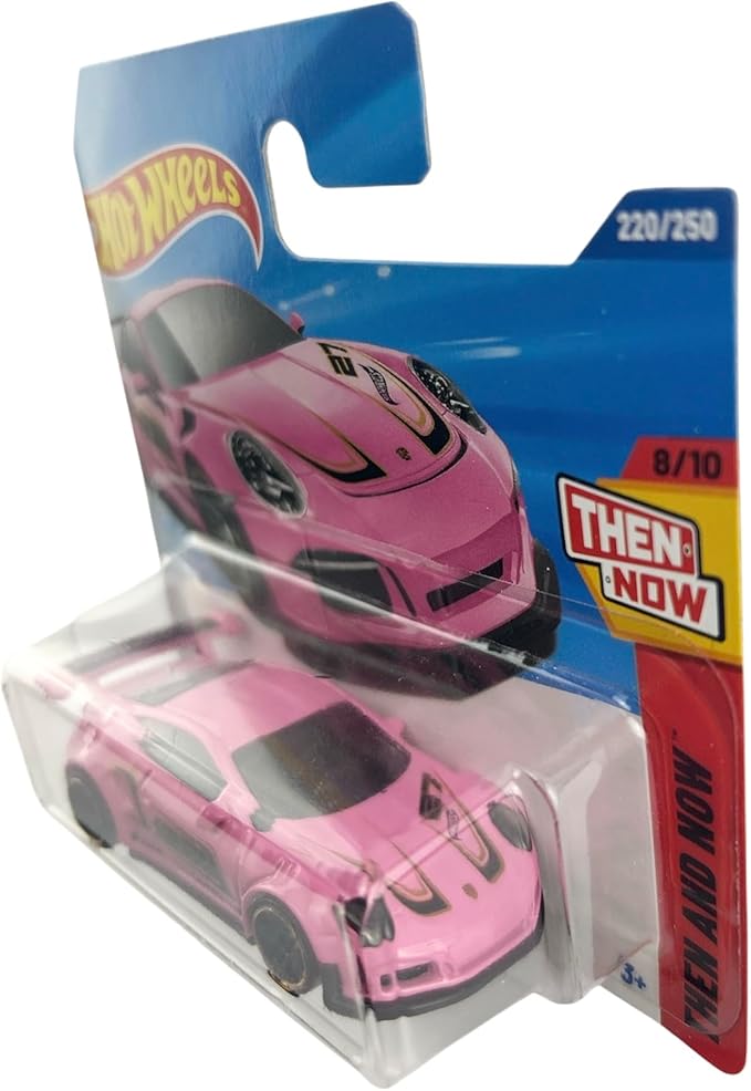 Hot Wheels Porsche 911 GT3 RS, Pink Die-Cast Model Car, Then and Now Collection