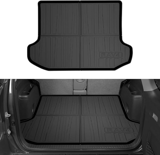 Rav4 Cargo Liner - Trunk Mat for Toyota RAV4 2006-2012, All Weather Cargo Mat for Rav4 Accessories, Heavy Duty Car Mats, Car Accessories