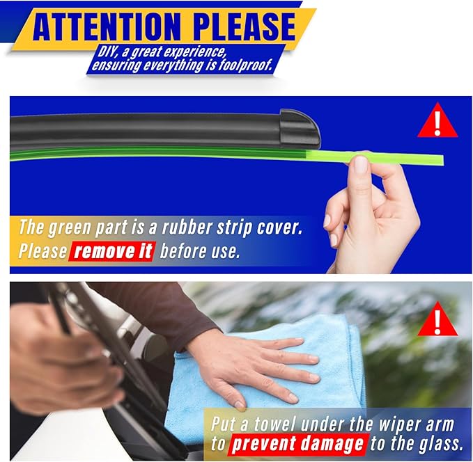 3 wipers Replacement for 2012-2018 Subaru Forester/2015-2019 Subaru Outback, Windshield Wiper Blades Original Equipment Replacement - 26"/17"/14" (Set of 3) U/J HOOK