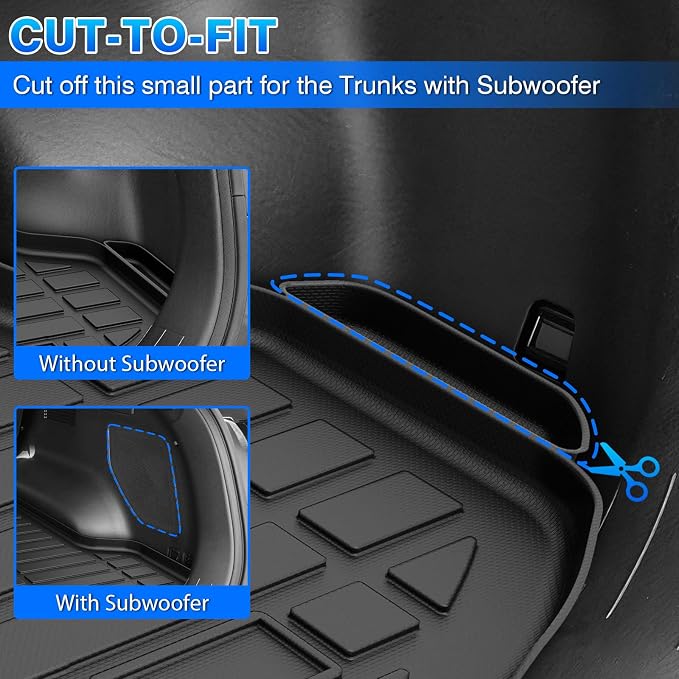 CARTIST Trunk Mat for Kia Sportage 2023-2025 | 2026 (Only LX & SX), (NOT for PHEV), All Weather Cargo Liner Heavy Duty Car Mats, Car Accessories for Sportage
