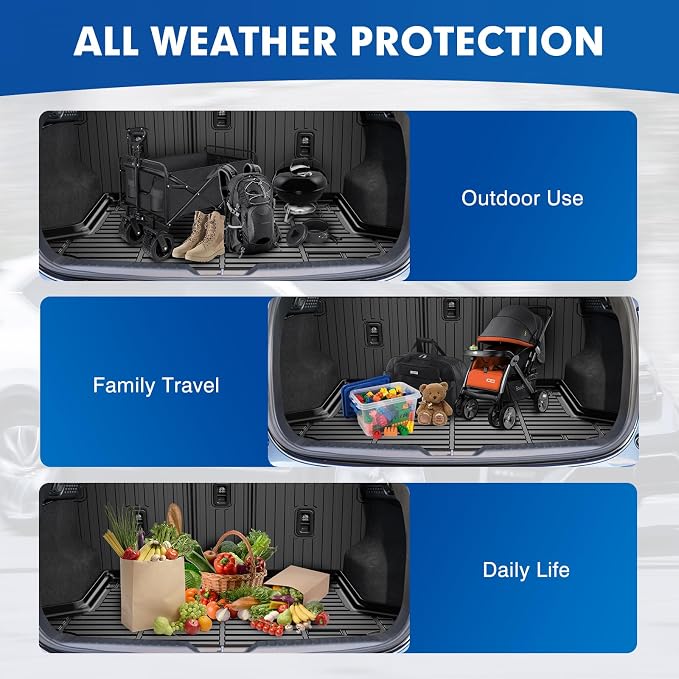 Mixsuper Cargo Liner for Mazda CX-5 CX5 2017-2024 2025, All Weather Trunk Mat Backrest Mat TPE Back Seat Cover Protector for CX5 Accessories