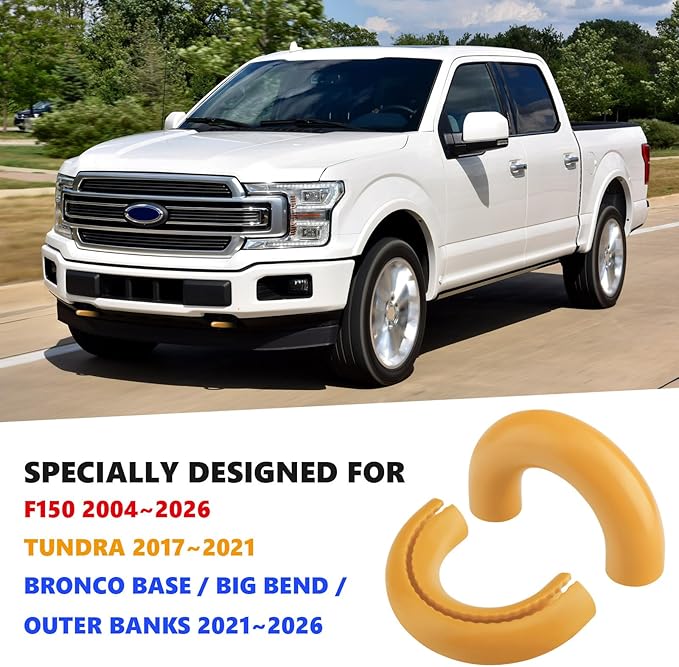 Tow Hooks Covers for Ford F150 2004-2026 Bronco Base/Big Bend/Outer Banks 2021-2026 Compatible with Toyota Tundra Accessories 2017-2021 (Yellow)