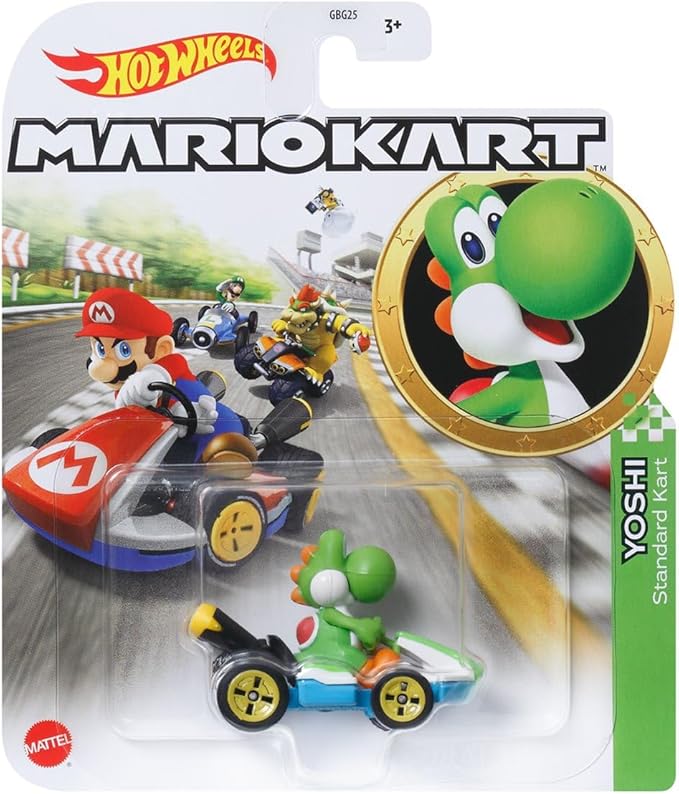 Hot Wheels Mario Kart Die-Cast Character Cars Collection, 8-Pack Bundle, Nintendo Gaming Collectibles Gbg25-957k