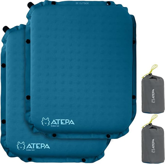ATEPA Inflatable Seat Cushion, Compact Self-Inflating Seat Cushion for Stadium Airplane Air Travel Bleacher Camping, Blow Up Foam Seat Pad for Outdoor Sports Events Backpacking Hiking Sitting