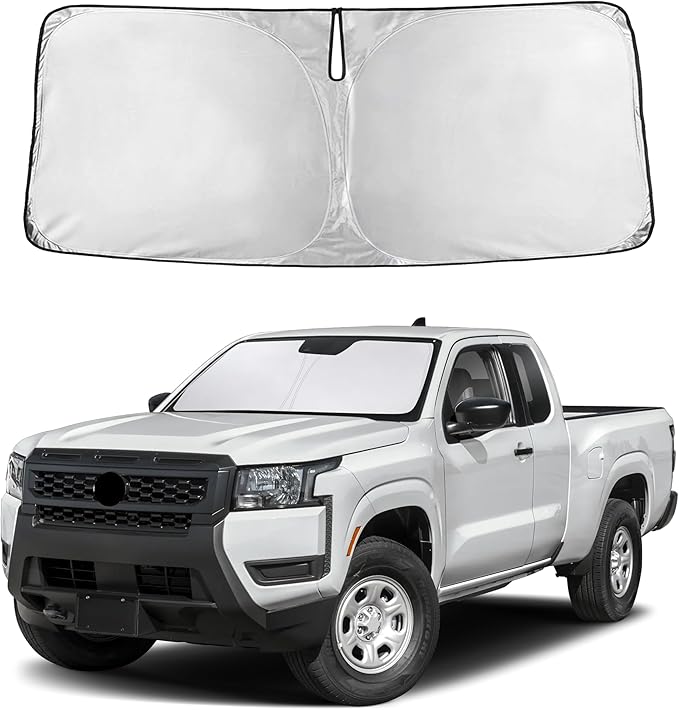 Autovir Windshield Sun Shade Fit for 2022-2024 2025 2026 Nissan Frontier Sun Shade, Front Window Sun Visor, UV Protection, Heat Blocker, Foldable Car Accessories