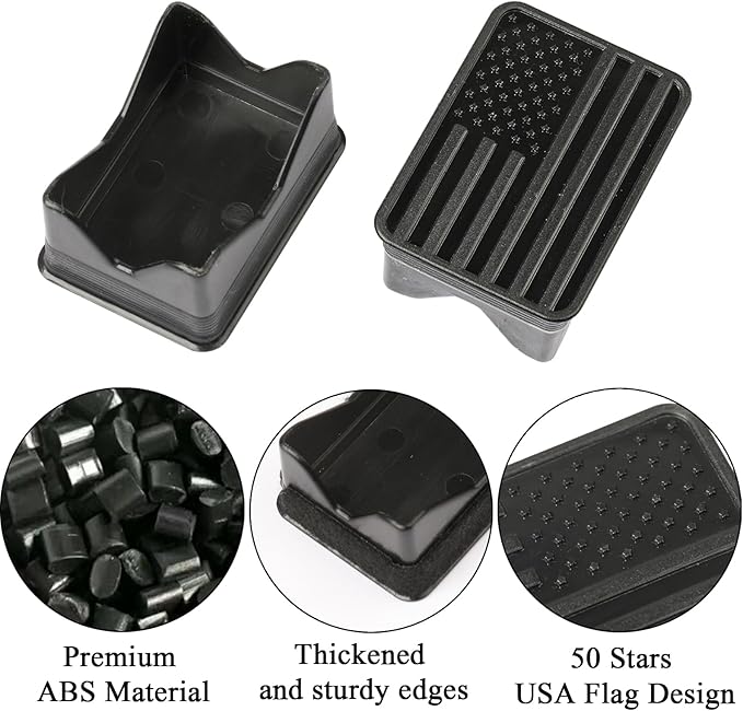 Bed Rail Stake Pocket Covers for Dodge Ram 1500 2019 2020 2021 2022 2023 2024 2025 2026 Truck Accessories Caps Rear Holes Plugs Covers Black 2Pcs