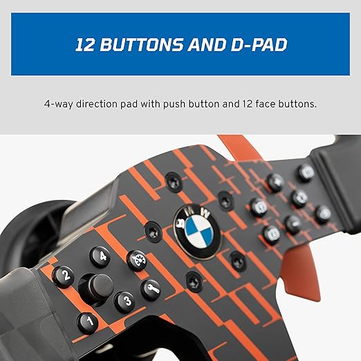FANATEC Sim Racing CSL Steering Wheel BMW – Rubberized Grip, LED Display, RevStripe, Metal Shifter Paddles – PC, PS5, PS4