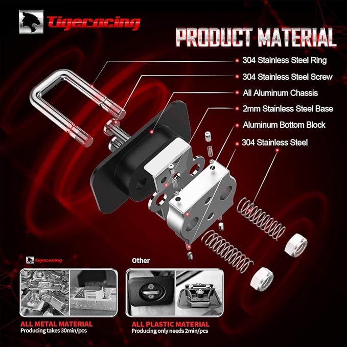 Tie Down Anchors Retractable Truck Bed Top Side D Ring Compatible with 2015-2026 F150 / 17-26 F250 & F350 Super Duty / 17-26 Raptor - 3000 LBS Capacity of 4