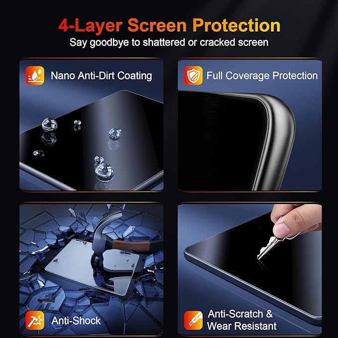 Ram Screen Protector 12 Inch for 2019-2026 Dodge Ram 1500 2500 3500 Uconnect Pickup Truck 12 In Ram Truck Accessories Anti-Reflective Bubble Free Soft Nano Protective Film 2PCS
