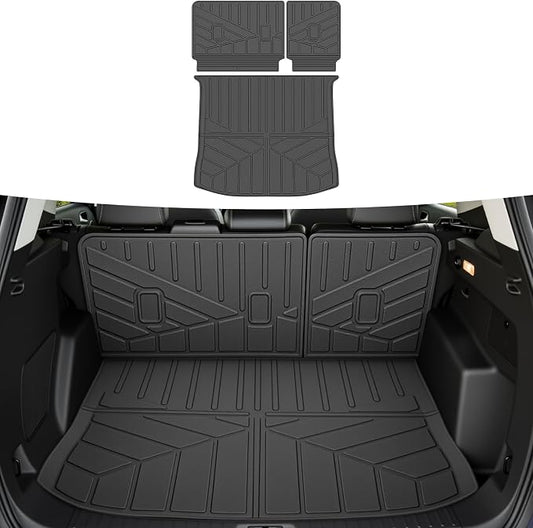 Cargo Liners for 2015-2025 Ford Edge 5 Seats Trunk Mat with Seat Back Cover Accessories, All Weather Rear Cargo Mat Backrest Protector(Only fit 5 Seats)