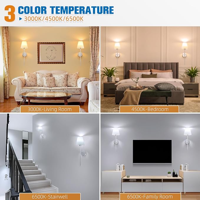 NIORSUN 19.9 inch Battery Operated Wall Sconce Set of 2,Brushed Nickel Rechargeable Wall Lights with 10400mAh Dimmable Detachable Bulbs and Remote,10 Colors Wireless Sconces for Bedroom Living Room