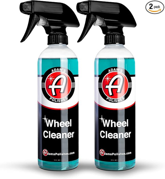 Adam's Polishes Wheel Cleaner 2-Pack - Tough Wheel Cleaning Spray for Car Wash | Rim Cleaner & Brake Dust Remover | Safe On Chrome Clear Coated & Plasti Dipped Wheels | Use w/Wheel Brush
